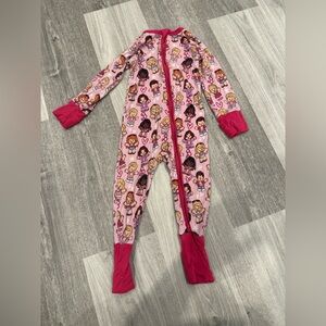 Minky Dreamers Barbie Little People One Piece Pajama